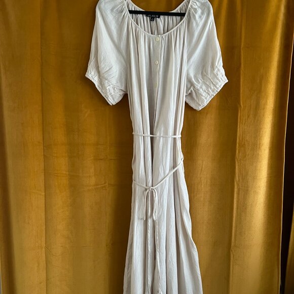 J.Crew Button-up midi dress in linen - Natural (2x) - Picture 4 of 8